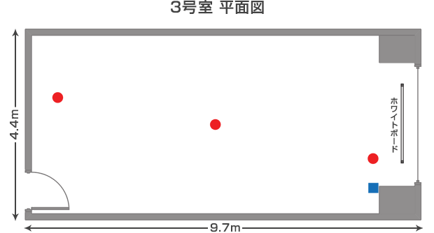 アプローズタワー13階貸会議室 3号室 平面図