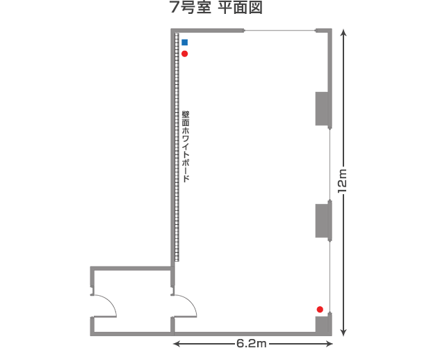 アプローズタワー13階貸会議室 7号室 平面図