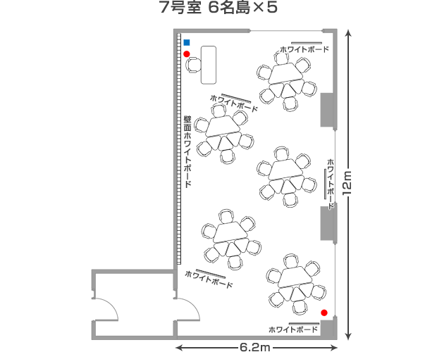 アプローズタワー13階貸会議室 7号室 島型