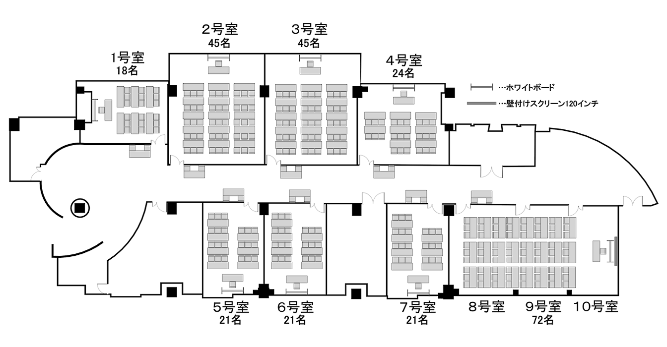 ハービスPLAZA 5階貸会議室 スクール形式